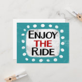 乗車楽しむグリーティングカード カード (正面/裏面インサイチュ)