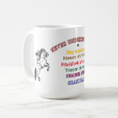 乗馬おばあちゃんマグ コーヒーマグカップ (正面左)