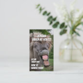 乗馬おもしろい学校乗馬インストラクター 名刺 (スタンド正面)