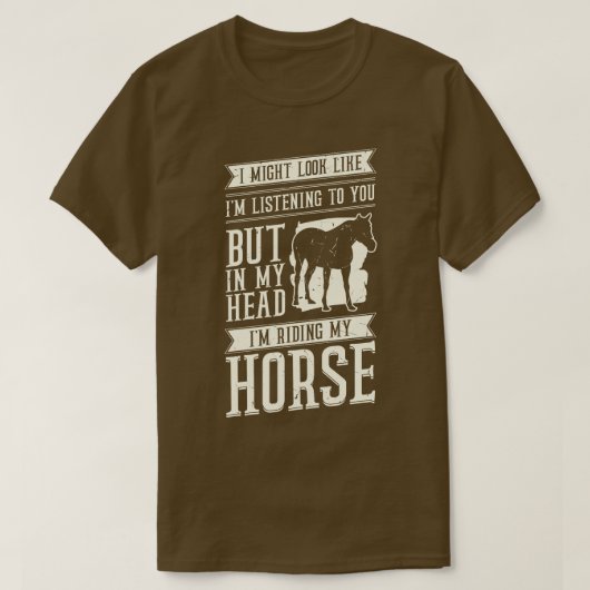 乗馬おもしろい馬券ギフト Tシャツ (デザイン正面)