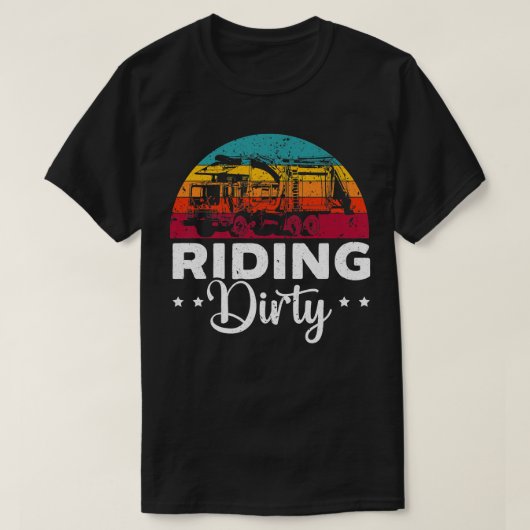 乗馬ごみトラックごみ収集車のrecycli tシャツ (デザイン正面)