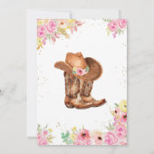 乗馬しよう 馬のカウガール誕生日招待状 招待状 (裏面)