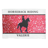 乗馬とライダーピラローケース 枕カバー (正面)