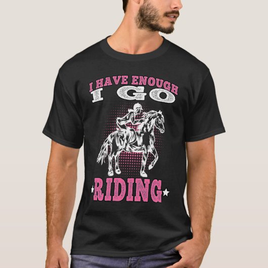 乗馬に乗って行く Tシャツ (正面)