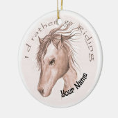 乗馬に行く セラミックオーナメント (左)