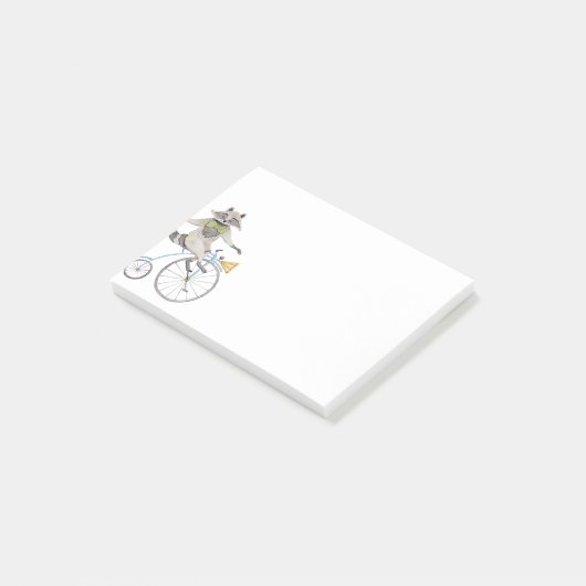 乗馬のアライグマ ポストイット (アングル)