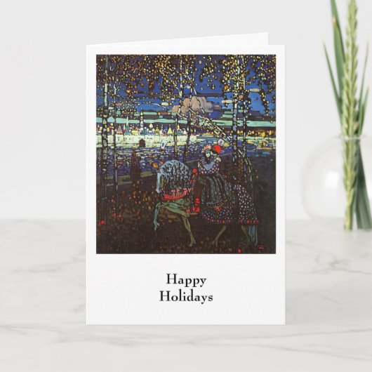 乗馬のカップル、Wassily Kandinsky 1907年 シーズンカード (正面)