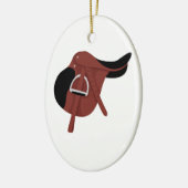 乗馬のサドル セラミックオーナメント (左)