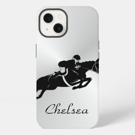 乗馬のジャンパー iPhoneケース (裏面)