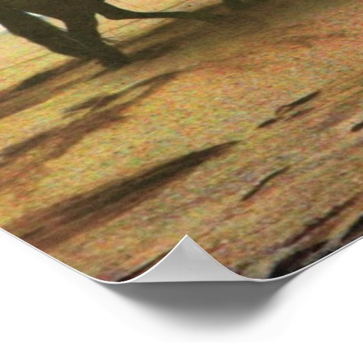 乗馬のビーチ ポスター (角)