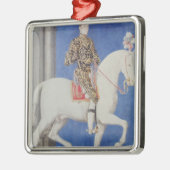 乗馬のポートレートのDauphinアンリーII メタルオーナメント (左)