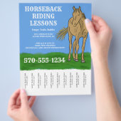 乗馬のレッスン、乗馬 チラシ (手)