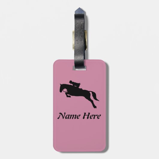 乗馬の乗車を跳ぶ常客のカスタムなショー ラゲッジタグ (裏面縦)