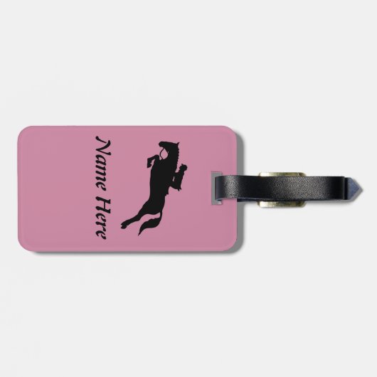 乗馬の乗車を跳ぶ常客のカスタムなショー ラゲッジタグ (裏面横)