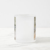 乗馬の乗馬のチームワークの飲むマグ フロストグラスマグカップ (中央)