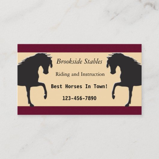乗馬の名刺 名刺 (正面)