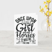 乗馬の女の子おもしろい乗馬の女の子バー カード (黄色い花)