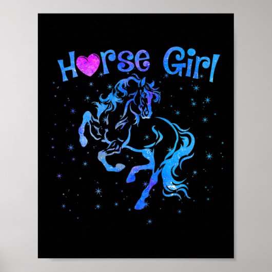 乗馬の女の子の愛の乗馬10代の子供の女性M ポスター (正面)