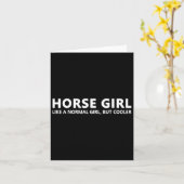 乗馬の女の子馬の女の子 カード (黄色い花)