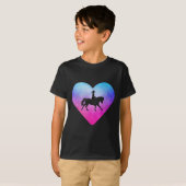 乗馬の女性または女の子 Tシャツ (正面フル)