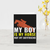 乗馬の少女 カード (黄色い花)