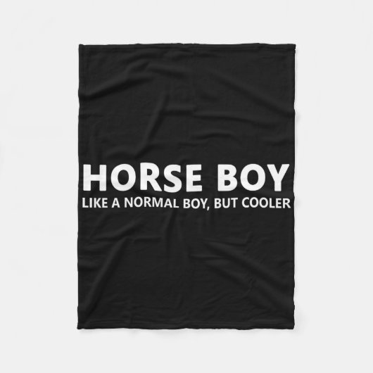 乗馬の少年 フリースブランケット (正面)