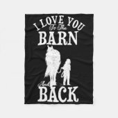 乗馬の恋人農家私は納屋Aにあなたを愛する フリースブランケット (正面)