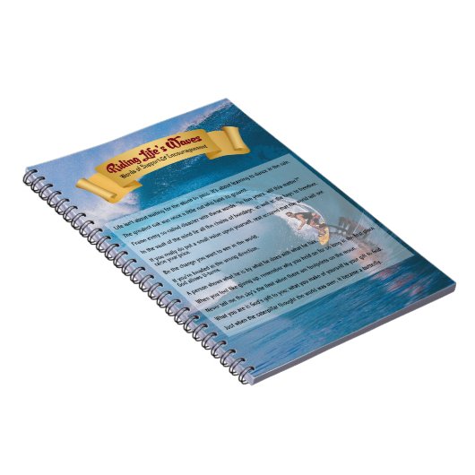 乗馬の生命の波-サポート及び勇気付けられる ノートブック (右側)