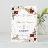 乗馬の結婚式　保存日付 招待状 (スタンド正面)