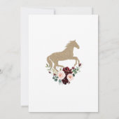 乗馬の結婚式 保存日 招待状 (裏面)