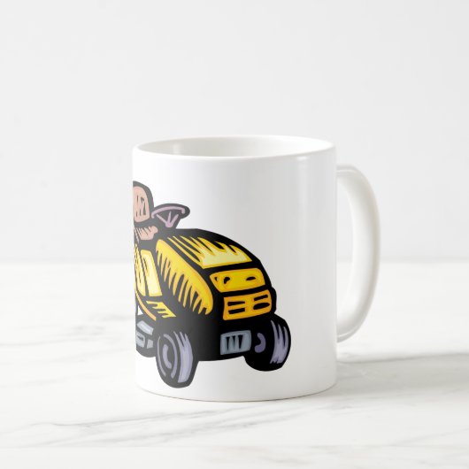 乗馬の芝刈機のマグ コーヒーマグカップ (正面右)