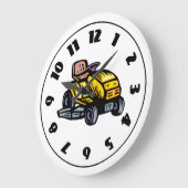 乗馬の芝刈機の時計 ラージ壁時計 (傾斜)