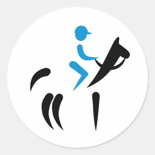 乗馬の記号 ラウンドシール (正面)