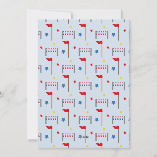 乗馬の誕生日パーティーの招待状 シーズンカード (裏面)