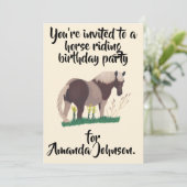 乗馬の誕生日パーティー招待状 招待状 (スタンド正面)