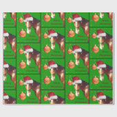 乗馬の馬のクリスマス ラッピングペーパー (フラット)