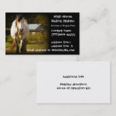 乗馬の馬の馬小屋か搭乗 名刺 (正面/裏面)