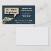 乗馬の馬の馬小屋か搭乗 名刺 (正面/裏面)