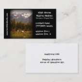 乗馬の馬の馬小屋か搭乗 名刺 (正面/裏面)