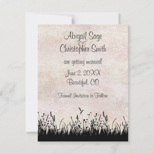 乗馬の馬術ウェディング日付を保存 セーブザデート (裏面)