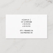 乗馬の馬 名刺 (裏面)