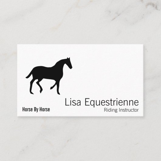乗馬の馬 名刺 (正面)