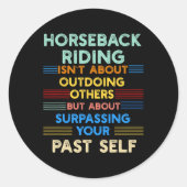 乗馬はアウトワークあなたの過去自己Positiv ラウンドシール (正面)