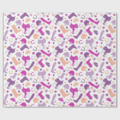 乗馬をテーマにした馬術パターン(の模様が)ある ラッピングペーパー (フラット)