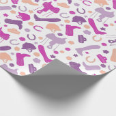 乗馬をテーマにした馬術パターン(の模様が)ある ラッピングペーパー (角)