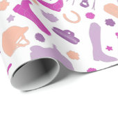 乗馬をテーマにした馬術パターン(の模様が)ある ラッピングペーパー (ロールコーナー)