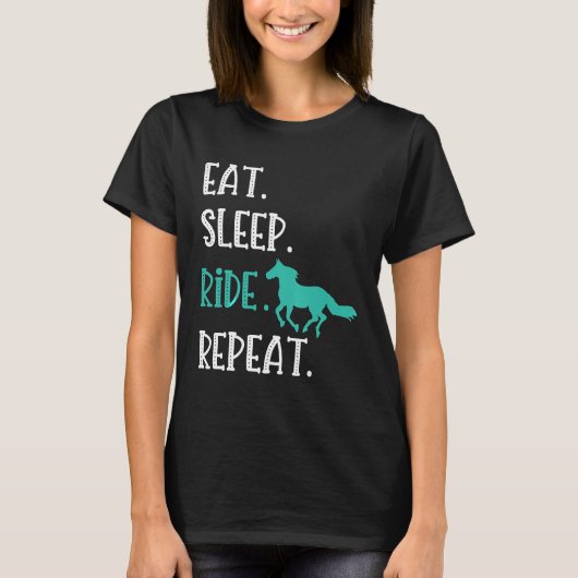 乗馬を繰り返す Tシャツ (正面)