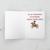 乗馬インストラクターありがとう サンキューカード (内部)