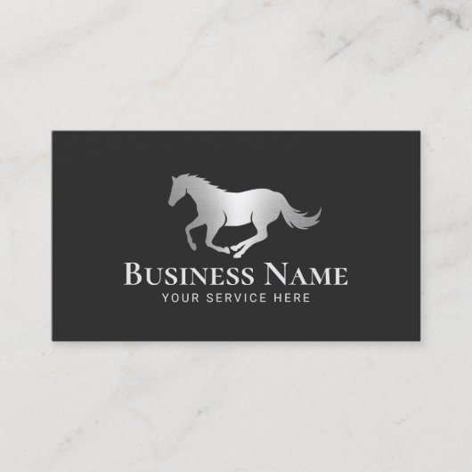 乗馬インストラクターモダンウマ科の 名刺 (正面)