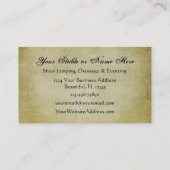 乗馬インストラクター又は安定名刺 名刺 (裏面)